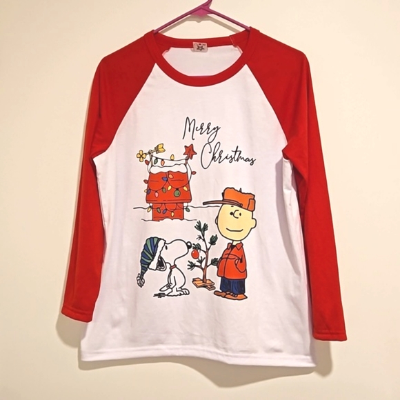 Classic Peanuts Merry Christmas Charlie Brown Snoopy tree doghouse Small EUC - Picture 2 of 5